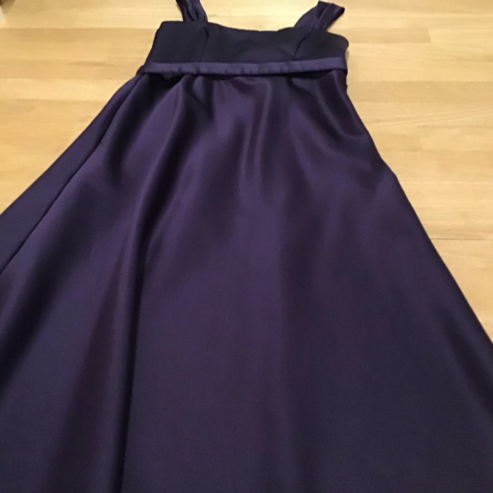 Girl Dress Size 10 Purple Satin. David Bridal